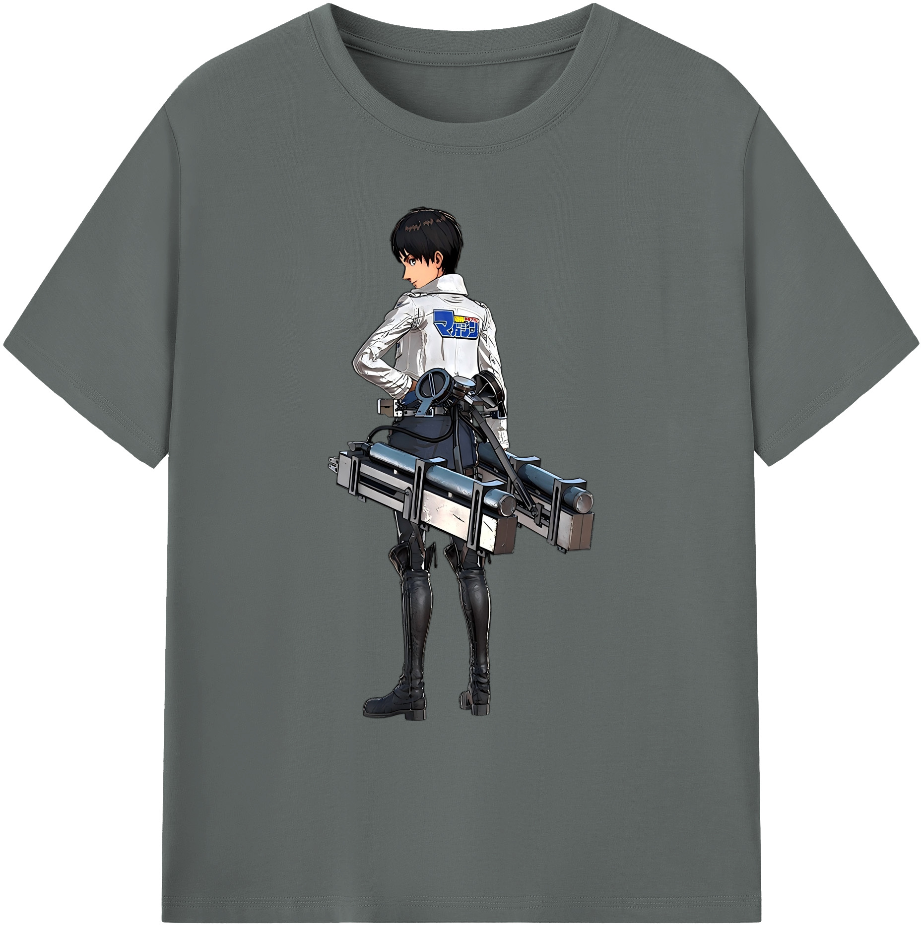 （画像用） 進撃の巨人 エレン･イェーガー Attack on Titan Eren Jäger 綿100％ メンズ半袖Tシャツ｜肌触りやわらか＆通気性